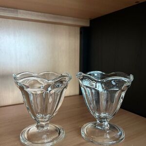 Elegant Old Fashion Glass Dessert Cups